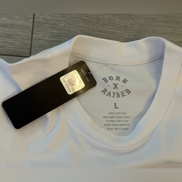 Men's BORN X RAISED Las Vegas Raiders Smoke Rocker Tee T-Shirt White Sz L Large - Picture 4 of 8